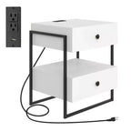 Boyd Sleep Pesaro Modern Nightstand with Charging Station, End Table with USB Ports and Outlets