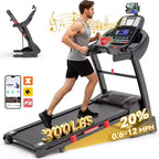 4.5HP Folding Treadmill for Home/Office,20% Adjustable Incline, APP Control, 71 Programs