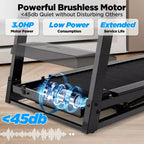 Foldable Treadmill with Incline App Control Bluetooth Speaker Walking Running Machine 0.6-7.5km/h Adjustable Speeds LED Display for Home/Office