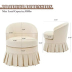 Sedia da pranzo imbottita, poltrona moderna di metà secolo, sgabello da trucco, comoda poltrona singola per camera da letto, soggiorno, sala da pranzo, beige