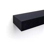 18.11 Mensola galleggiante nera in legno, con staffa invisibile, perfetta per l'arredo di bagno/camera da letto/cucina o come espositore per libri/piante, facile da installare.