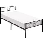 Twin Bed Frames for Kids, Platform Metal Bed Frame with Headboard & Footboard,Heavy Duty Bed Slats Support, No Box Spring Needed,Noise Free,Black