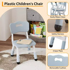 2-Pack Kids Chair,3-Level Height Adjustable Plastic Toddler Chair for Children (Age 2-6) - Ideal for Home, Classroom & Nursery Use