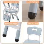 2-Pack Kids Chair,3-Level Height Adjustable Plastic Toddler Chair for Children (Age 2-6) - Ideal for Home, Classroom & Nursery Use