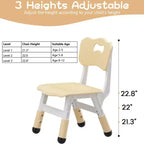 2-Pack Kids Chair,3-Level Height Adjustable Plastic Toddler Chair for Children (Age 2-6) - Ideal for Home, Classroom & Nursery Use