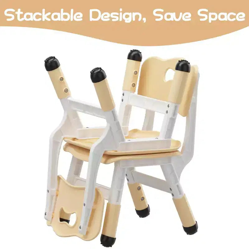 2-Pack Kids Chair,3-Level Height Adjustable Plastic Toddler Chair for Children (Age 2-6) - Ideal for Home, Classroom & Nursery Use