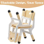 2-Pack Kids Chair,3-Level Height Adjustable Plastic Toddler Chair for Children (Age 2-6) - Ideal for Home, Classroom & Nursery Use