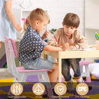 2-Pack Kids Chair,3-Level Height Adjustable Plastic Toddler Chair for Children (Age 2-6) - Ideal for Home, Classroom & Nursery Use