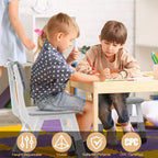 2-Pack Kids Chair,3-Level Height Adjustable Plastic Toddler Chair for Children (Age 2-6) - Ideal for Home, Classroom & Nursery Use