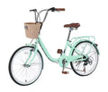22 Road Bike, 13 Steel Frame, 7-Speed City Cruiser with Dual Brakes & Basket, Commuter Bike for Men & Women Outdoor Cycling