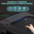 Tapis Roulant 2-in-1 da Sotto Scrivania con Inclinazione Automatica, Pedana da Camminata e Macchina da Jogging, Telecomando, Display a LED, Tapis Roulant Portatile per Uso Domestico