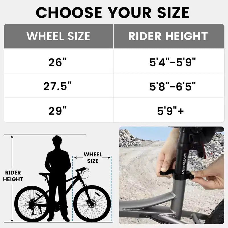 NAYSAYE 26 Inch Mountain Bike For Adults And Teenagers Steel Frame Disc Brakes 21 Speed Gears For Fitness Riding, Blue and Gray, 67*26.5*38