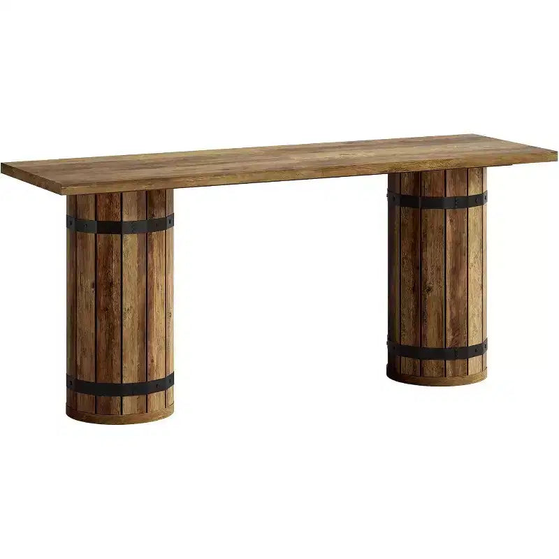 Lantine Industrial 70.9-Inch Bar Table, Counter Height Pub Table, Rectangular Home Bar Unit for Living Room, Small Bars