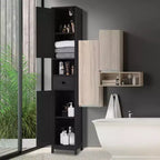 Armadietto da Bagno Alto 66,9", Organizer Stretto Indipendente con Ripiani Regolabili, Design Resistente all'Acqua, per Spazi Piccoli Cucina Ingresso,