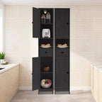Armadietto da Bagno Alto 66,9", Organizer Stretto Indipendente con Ripiani Regolabili, Design Resistente all'Acqua, per Spazi Piccoli Cucina Ingresso,