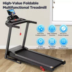 Tapis roulant pieghevole da 2,75HP con capacità di 136 kg, 3 livelli di inclinazione, velocità massima di 12 km/h, tapis roulant portatile per casa, 64+6+1 programmi, APP intelligente, altoparlanti stereo HiFi Bluetooth
