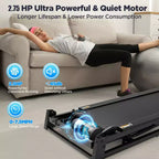 Tapis roulant pieghevole da 2,75HP con capacità di 136 kg, 3 livelli di inclinazione, velocità massima di 12 km/h, tapis roulant portatile per casa, 64+6+1 programmi, APP intelligente, altoparlanti stereo HiFi Bluetooth