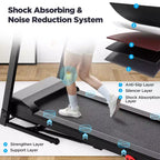 Tapis roulant pieghevole da 2,75HP con capacità di 136 kg, 3 livelli di inclinazione, velocità massima di 12 km/h, tapis roulant portatile per casa, 64+6+1 programmi, APP intelligente, altoparlanti stereo HiFi Bluetooth