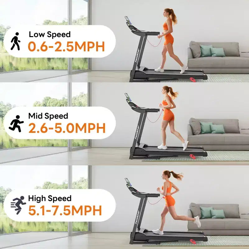 Tapis Roulant Capacità 158 kg per Casa, Tapis Roulant Pieghevole da 3,1 HP, Tapis Roulant con Inclinazione 8%, 12 km/h, 71 Programmi Preimpostati, Assorbimento degli Urti