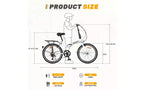 24 Folding City Bike Steel Frame 7 Speed Folding Bike, Bicycle, High-Tensile Steel Frame, V Brakes