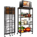 Utility Cart, Foldable Storage Cart, Easy to Set Up, Large Space for Storage for Office, Kitchen, Home Use