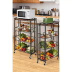 Utility Cart, Foldable Storage Cart, Easy to Set Up, Large Space for Storage for Office, Kitchen, Home Use