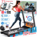 330lbs Folding Treadmill w/ 3.5HP Motor,64+7 Programs,Incline Treadmill for Home,7.5MPH,APP Control&Dual Speakers,Portable Walking Jogging Treadmill