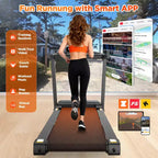 330lbs Folding Treadmill w/ 3.5HP Motor,64+7 Programs,Incline Treadmill for Home,7.5MPH,APP Control&Dual Speakers,Portable Walking Jogging Treadmill