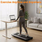Tapis roulant senza braccia Okak con capacità di 90 kg, tapis roulant portatile 3-in-1, tapis roulant compatto per corridori di tutte le età