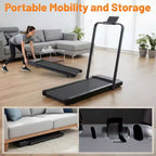 Tapis roulant senza braccia Okak con capacità di 90 kg, tapis roulant portatile 3-in-1, tapis roulant compatto per corridori di tutte le età