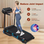 Tapis roulant Okak 3.5HP pieghevole automatico con inclinazione e sistema idraulico, tapis roulant per casa con sensori di frequenza cardiaca e altoparlante Bluetooth, nero