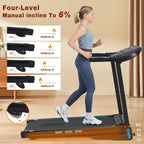Tapis roulant Okak 3.5HP pieghevole automatico con inclinazione e sistema idraulico, tapis roulant per casa con sensori di frequenza cardiaca e altoparlante Bluetooth, nero