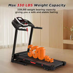 Tapis roulant pieghevole Okak 3.5HP con 12 programmi preimpostati, tapis roulant pieghevole con inclinazione e APP, tapis roulant portatile per appartamento, nero