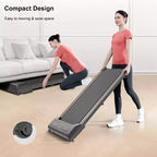 Tapis roulant Okak Walking Pad con display LED e telecomando, tapis roulant da sotto scrivania da 2,5 HP, tapis roulant portatile per casa, ufficio, nero