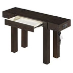 GDFStudio Sam 47.25 Rustic Minimalist Console Table with Hidden Drawer and Side Power Outlet