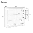 Mobile da Parete per Bagno CASAINC 32'' con Specchio, Ripiani Regolabili e 4 Ripiani per L'organizzazione