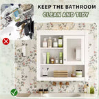Mobile da Parete per Bagno CASAINC 32'' con Specchio, Ripiani Regolabili e 4 Ripiani per L'organizzazione