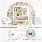 Mobile da Parete per Bagno CASAINC 32'' con Specchio, Ripiani Regolabili e 4 Ripiani per L'organizzazione