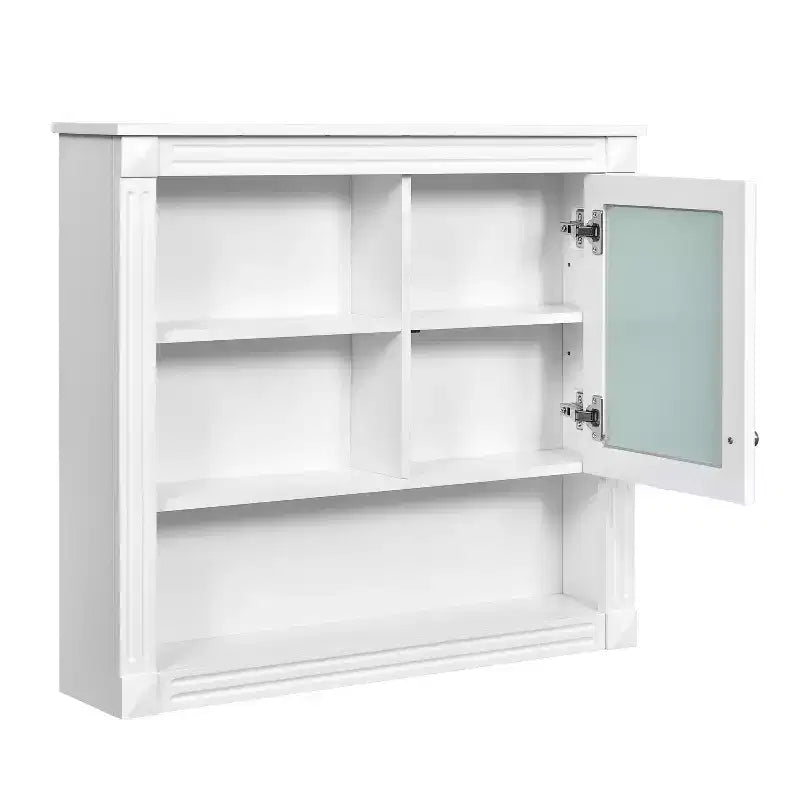 Mobile da Parete per Bagno CASAINC 32'' con Specchio, Ripiani Regolabili e 4 Ripiani per L'organizzazione