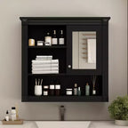 Mobile da Parete per Bagno CASAINC 32'' con Specchio, Ripiani Regolabili e 4 Ripiani per L'organizzazione