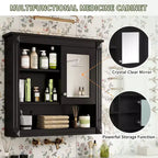 Mobile da Parete per Bagno CASAINC 32'' con Specchio, Ripiani Regolabili e 4 Ripiani per L'organizzazione