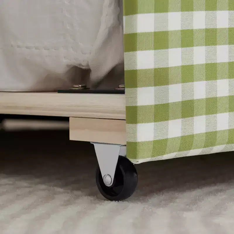 Zeus & Ruta Twin Daybed with Trundle & Wavy Headboard
