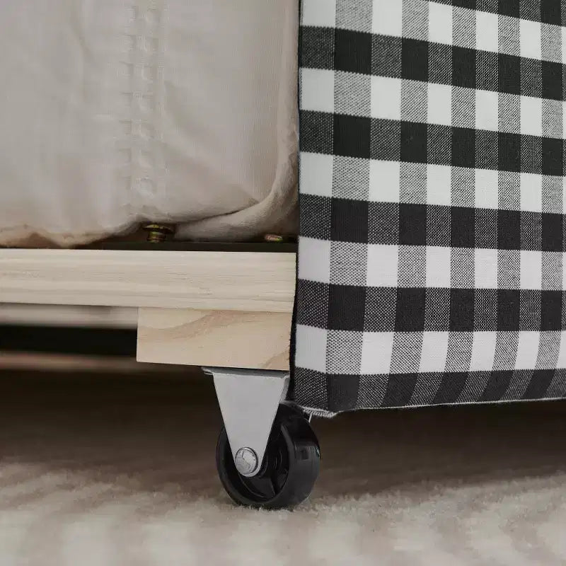 Zeus & Ruta Twin Daybed with Trundle & Wavy Headboard