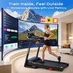 Tapis Roulant Pieghevole per Casa, Tapis Roulant da 3.1HP con Inclinazione del 12%, Capacità 160kg, Macchina per la Corsa Fitness, 0.9-12 km/h,