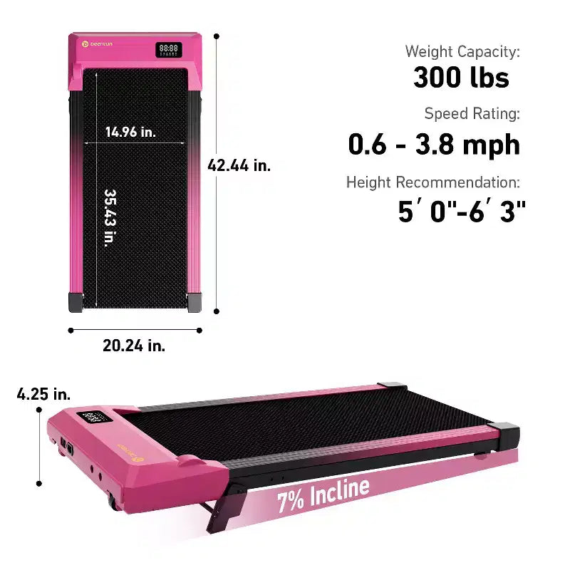 Tapis Roulant Smart Walking Pad DeerRun Q2 Edition Regalo di San Valentino per uso domestico e corsa leggera con inclinazione del 7%