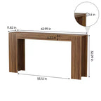 TUYOHW 63 Extra Long Console Table, Tavolo da Divano Rustico, Tavolo Stretto per Ingresso, Soggiorno, Tavolo d'Accento in Legno per Foyer, Capacità 200 libbre