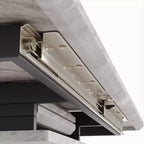 6278 Tavolo da Pranzo Moderno Allungabile con Base in Metallo Nero, Tavolo Rettangolare da Cucina per Sala da Pranzo o Zona Colazione-Panipeachy