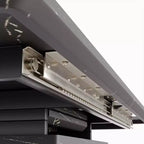 6278 Tavolo da Pranzo Moderno Allungabile con Base in Metallo Nero, Tavolo Rettangolare da Cucina per Sala da Pranzo o Zona Colazione-Panipeachy