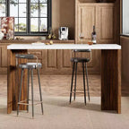 GustoWave 55 Home Bar Table with Faux Marble Top, Counter Height Pub Table for Kitchen, Living Room, Dining