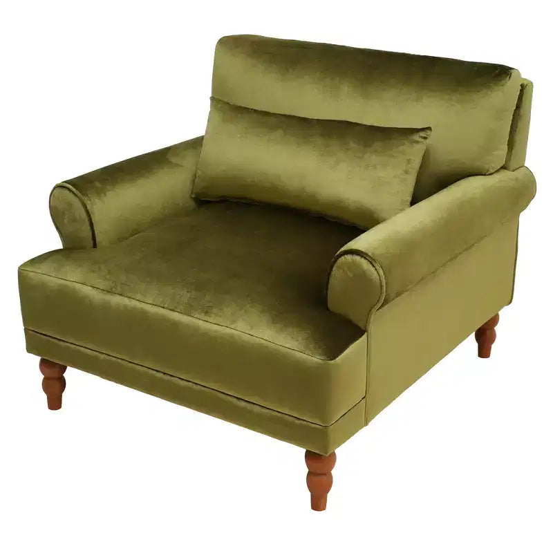 Polibi Poltrona Accent Oversize con Braccioli Circolari e Cuscino Lombare